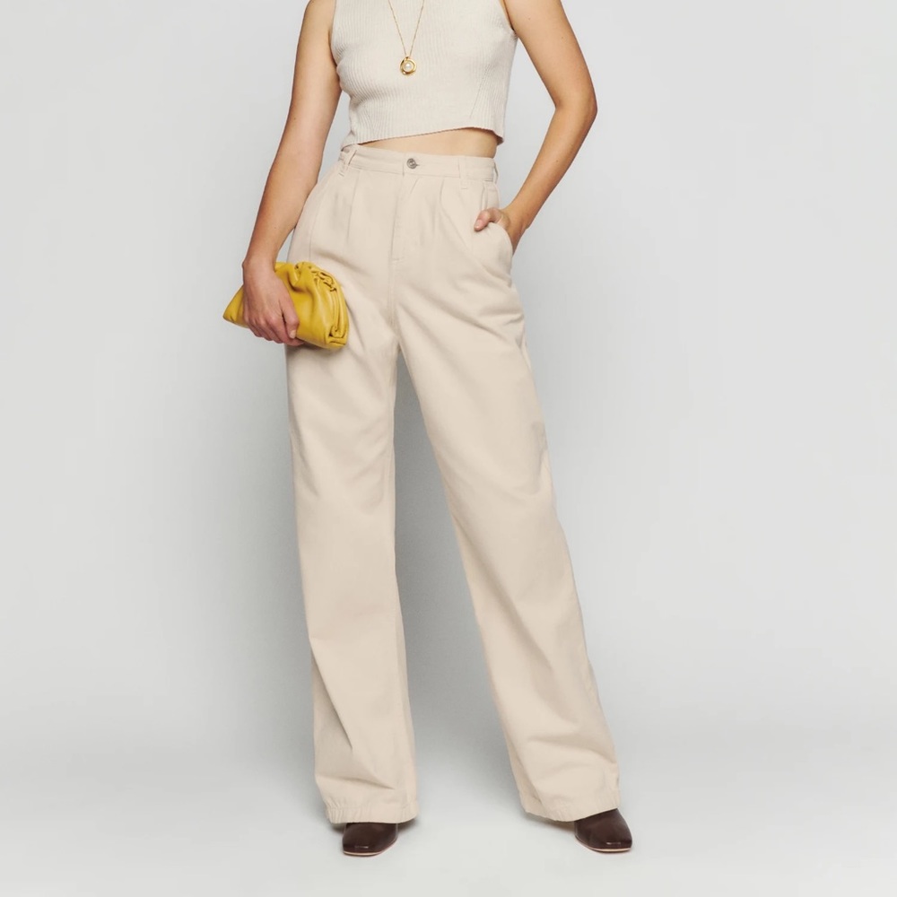 Montauk Pleated High Rise Twill Pants